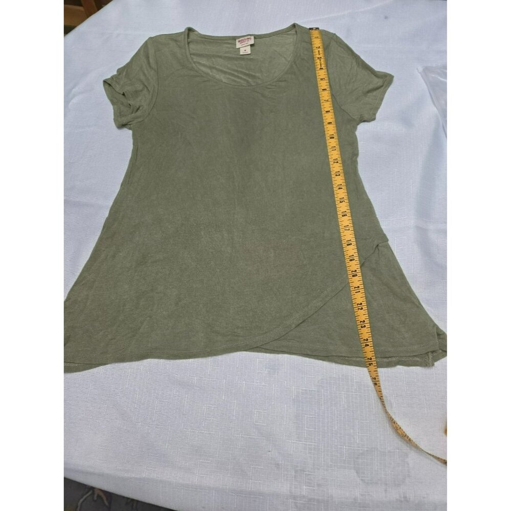 Mossimo Supply Co. Olive Green Short-Sleeve Womens Tunic Top M